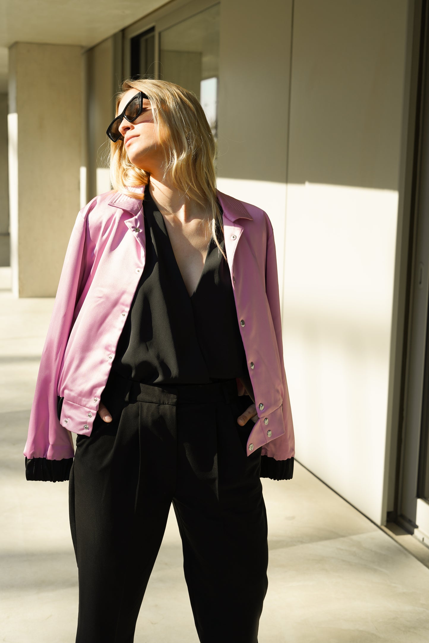 JAZELYN BOMBER JACKET | PINK