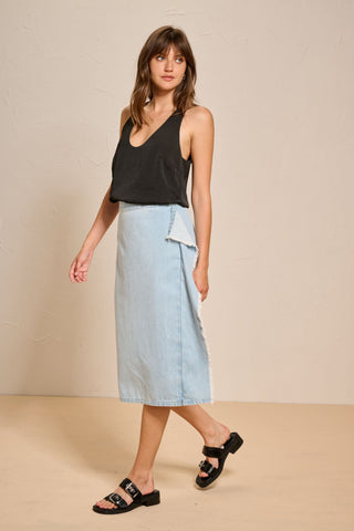 VEDELLA - SKIRT - Blue jeans