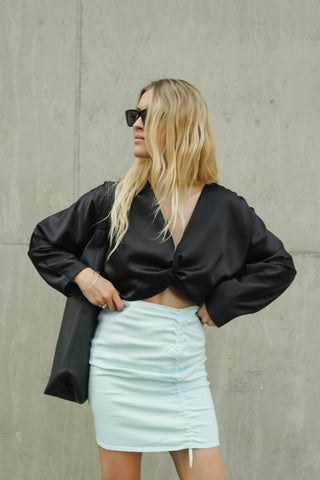 SOLENE JEANS SHORT SKIRT | BLUE