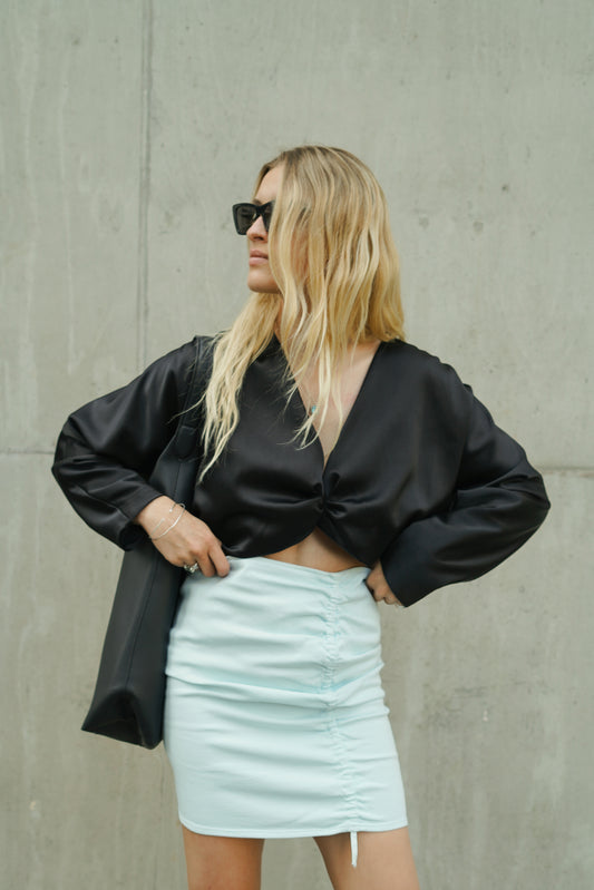 SOLENE JEANS SHORT SKIRT | BLUE