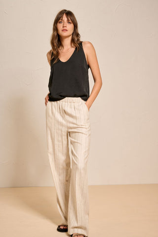XARRACA - TROUSERS - sand stripes