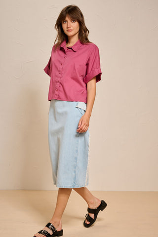 VEDELLA - SKIRT - Blue jeans