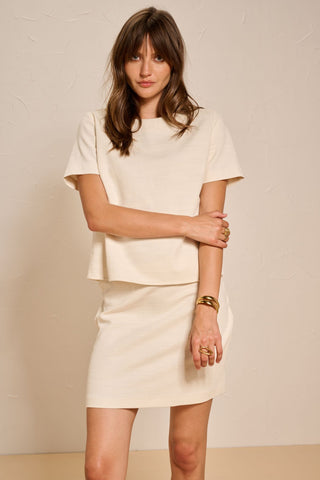 JOAN - TOP - White jaquard