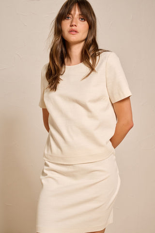 JOAN - TOP - White jaquard