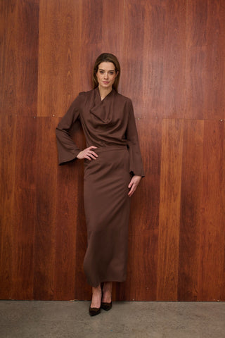 Augusti - Top/Blousse - Deep brown
