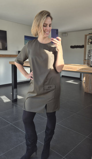 AMARONE SANSIERO DRESS | DARK OLIVE