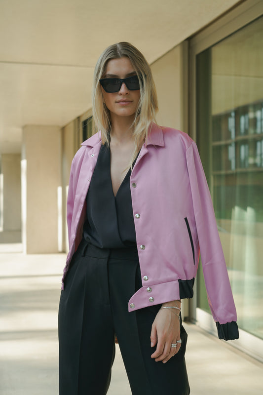 JAZELYN BOMBER JACKET | PINK