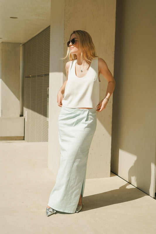 SOLENE JEANS SKIRT | BLUE