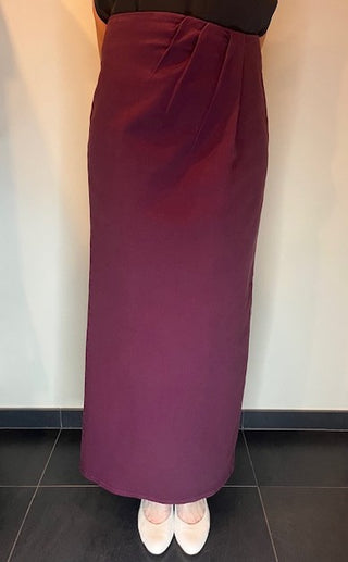 SOLENE JEANS SKIRT | WINE
