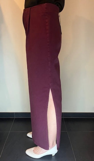 SOLENE JEANS SKIRT | WINE