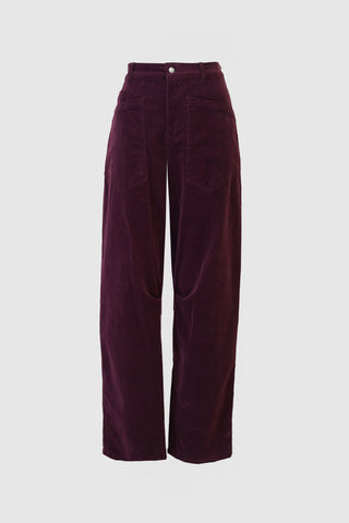 MALBEC RIB VELVET PANTS | WINE