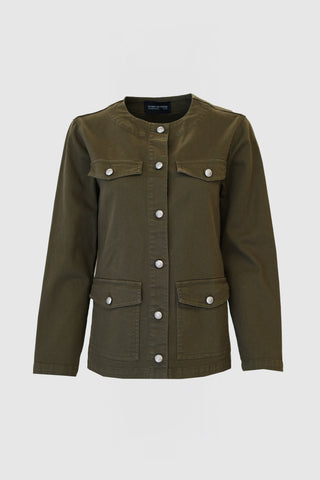 MERLOT JEANS JACKET | DARK OLIVE