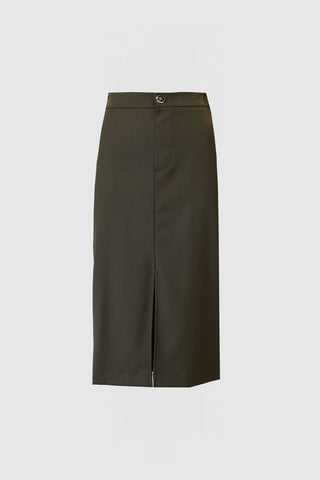BRUNELLO SANSIERO SKIRT | DARK OLIVE