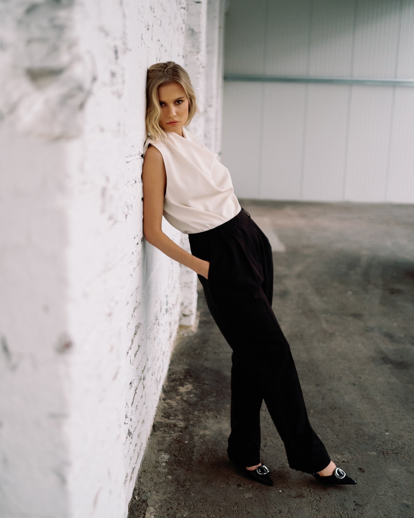 TALLA WATERFALL TOP | WHITE