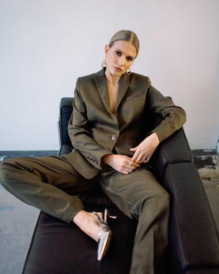 PALAZZO PANTS | DARK OLIVE