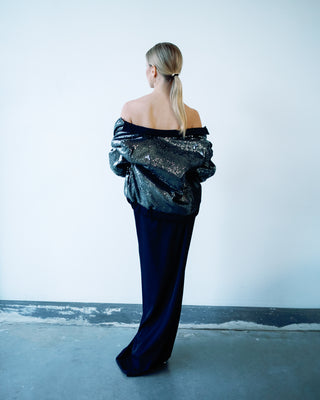 JAZELIN SEQUIN JACKET | BLACKGREY
