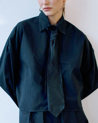 CHARDONNAY COTTON SHIRT | BLACK