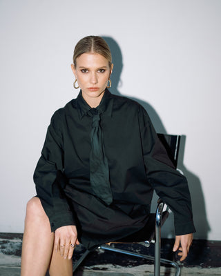 CHARDONNAY COTTON SHIRT | BLACK